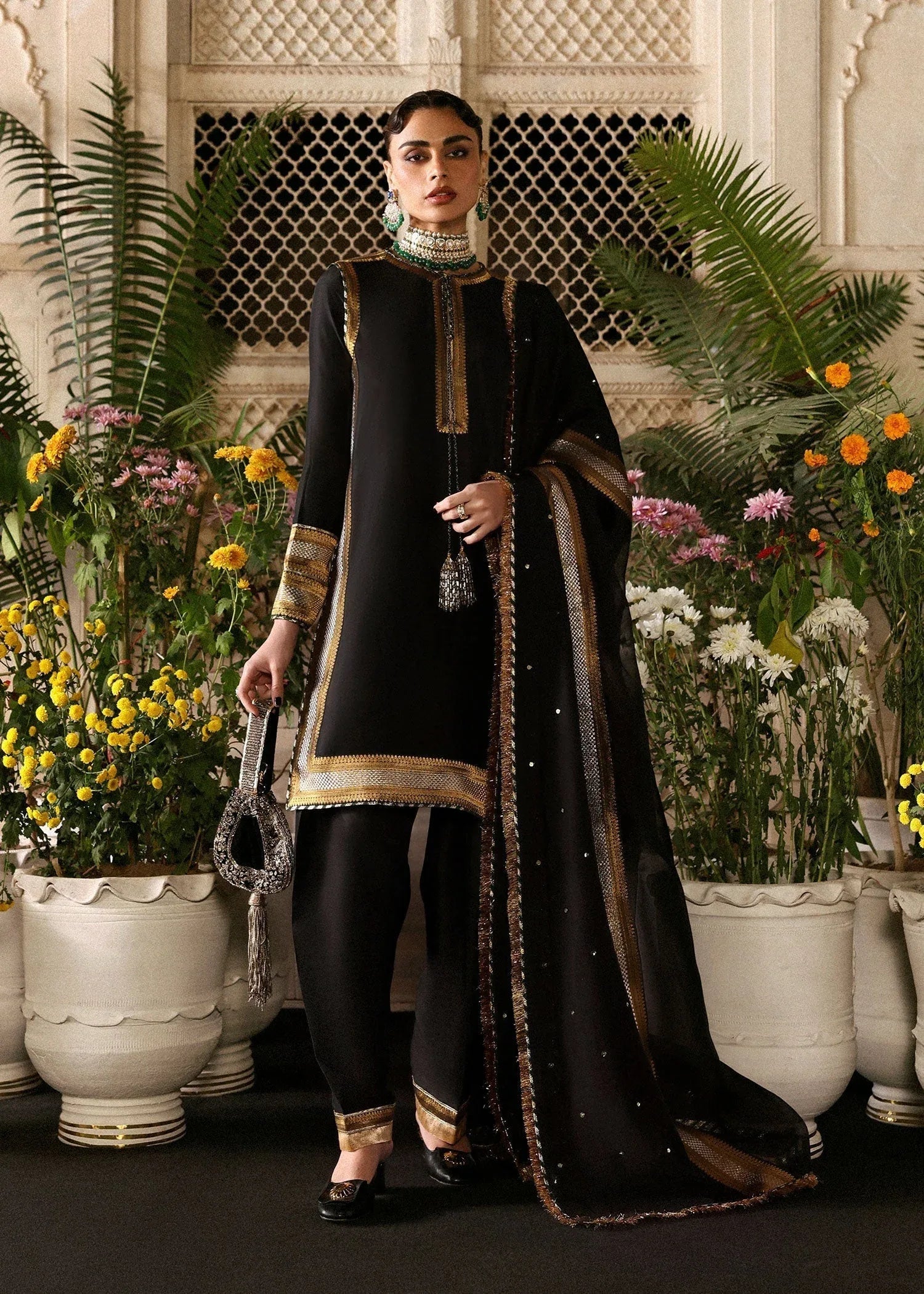 Hussain Rehar | Luxury Pret AW 25 | Noctira - Aqsa Fabrics
