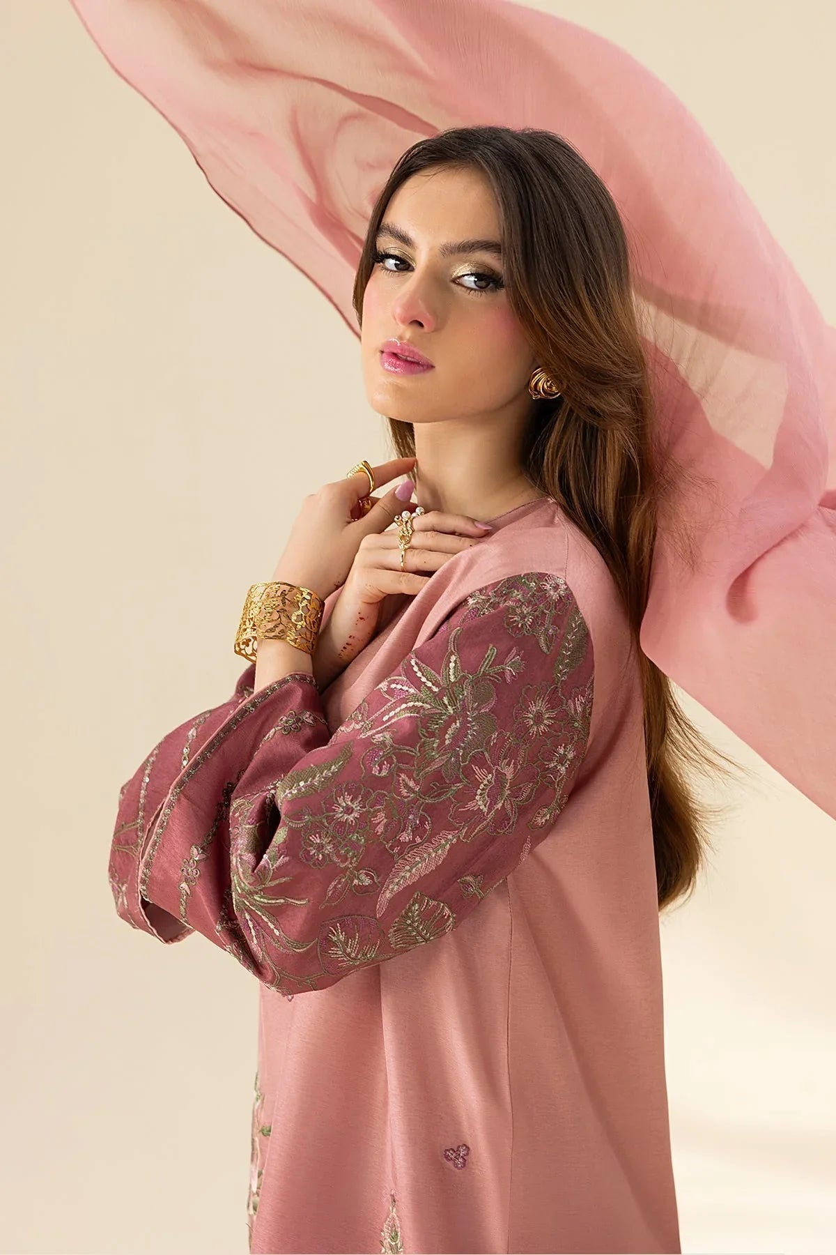 Erum Khan | Lillia Summer Edit | Vintage Rose - Aqsa Fabrics