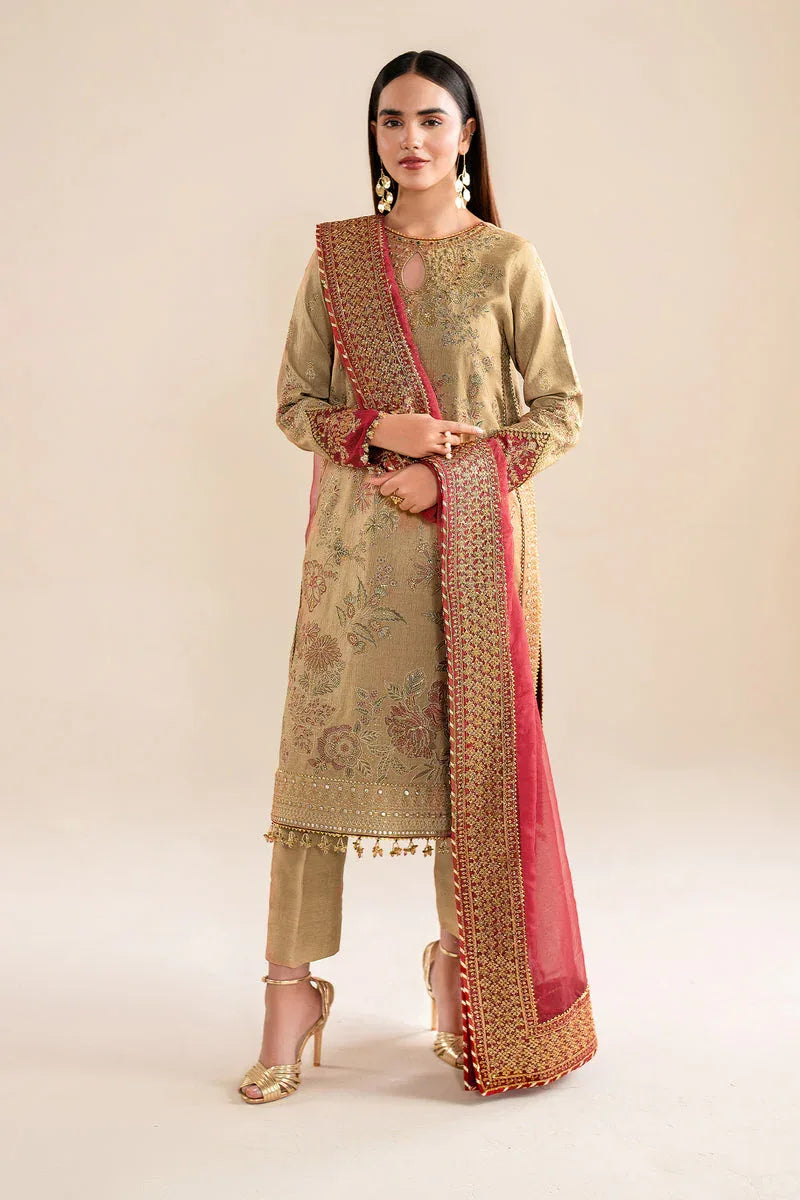 Baroque | Formal Collection | SILK UF-619 - Aqsa Fabrics