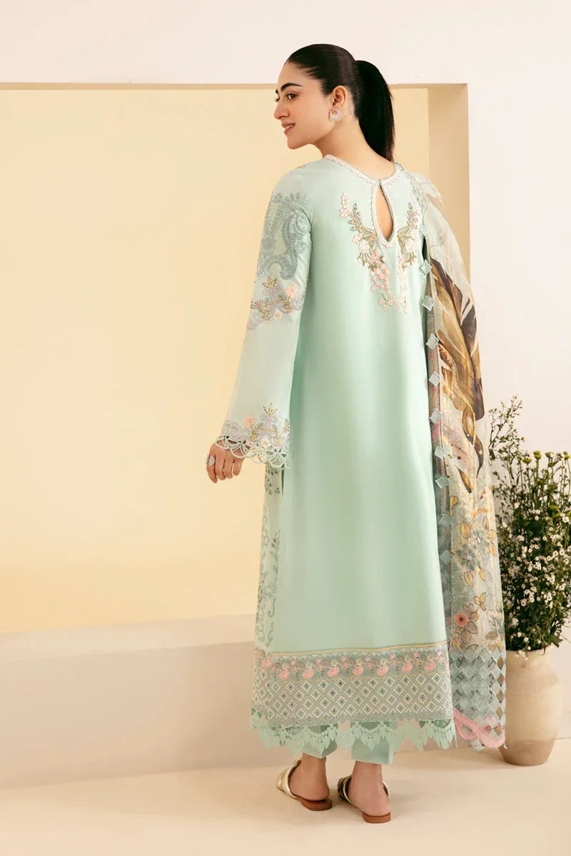 Qalamkar | Qlinekari Luxury Lawn | SQ-06 AFROZEH - Aqsa Fabrics