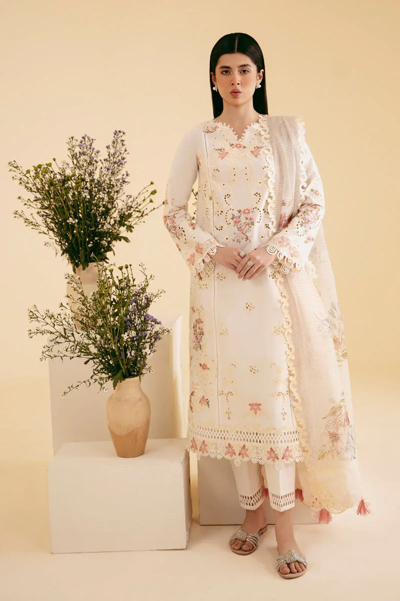 Qalamkar | Qlinekari Luxury Lawn | SQ-01 SARV - Aqsa Fabrics