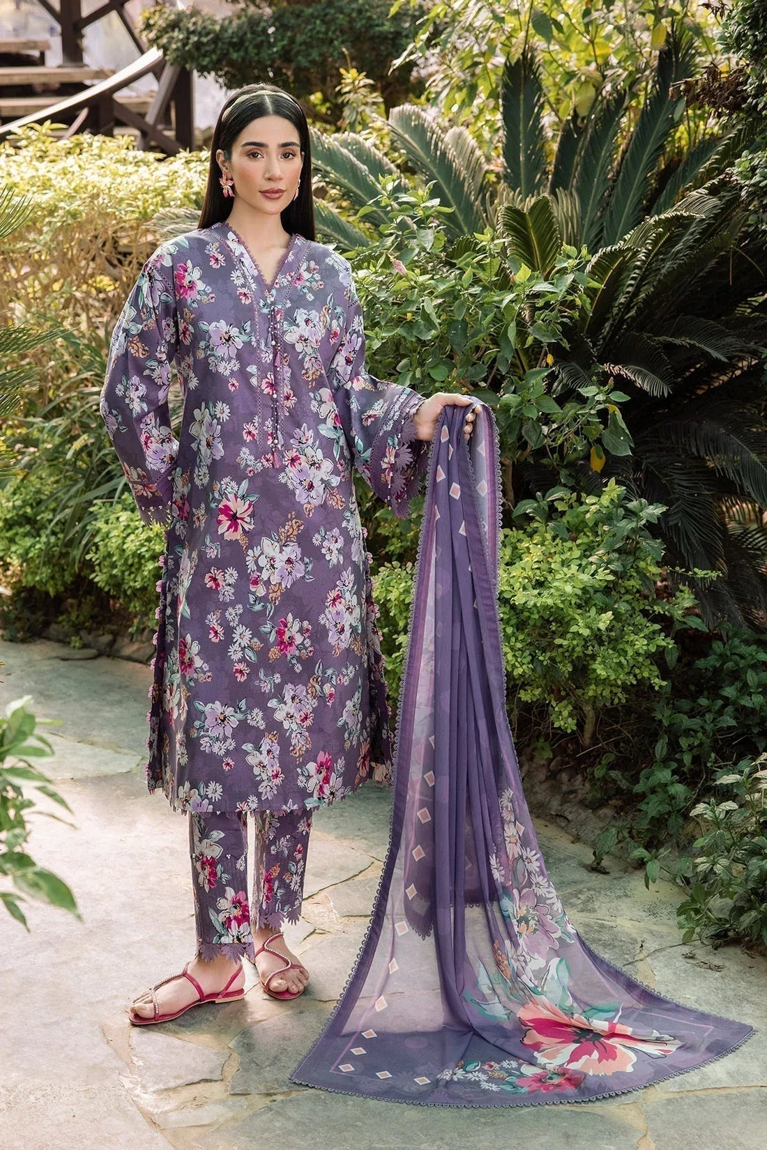 Alizeh | Sheen Lawn Prints 24 | INDIGO - Aqsa Fabrics
