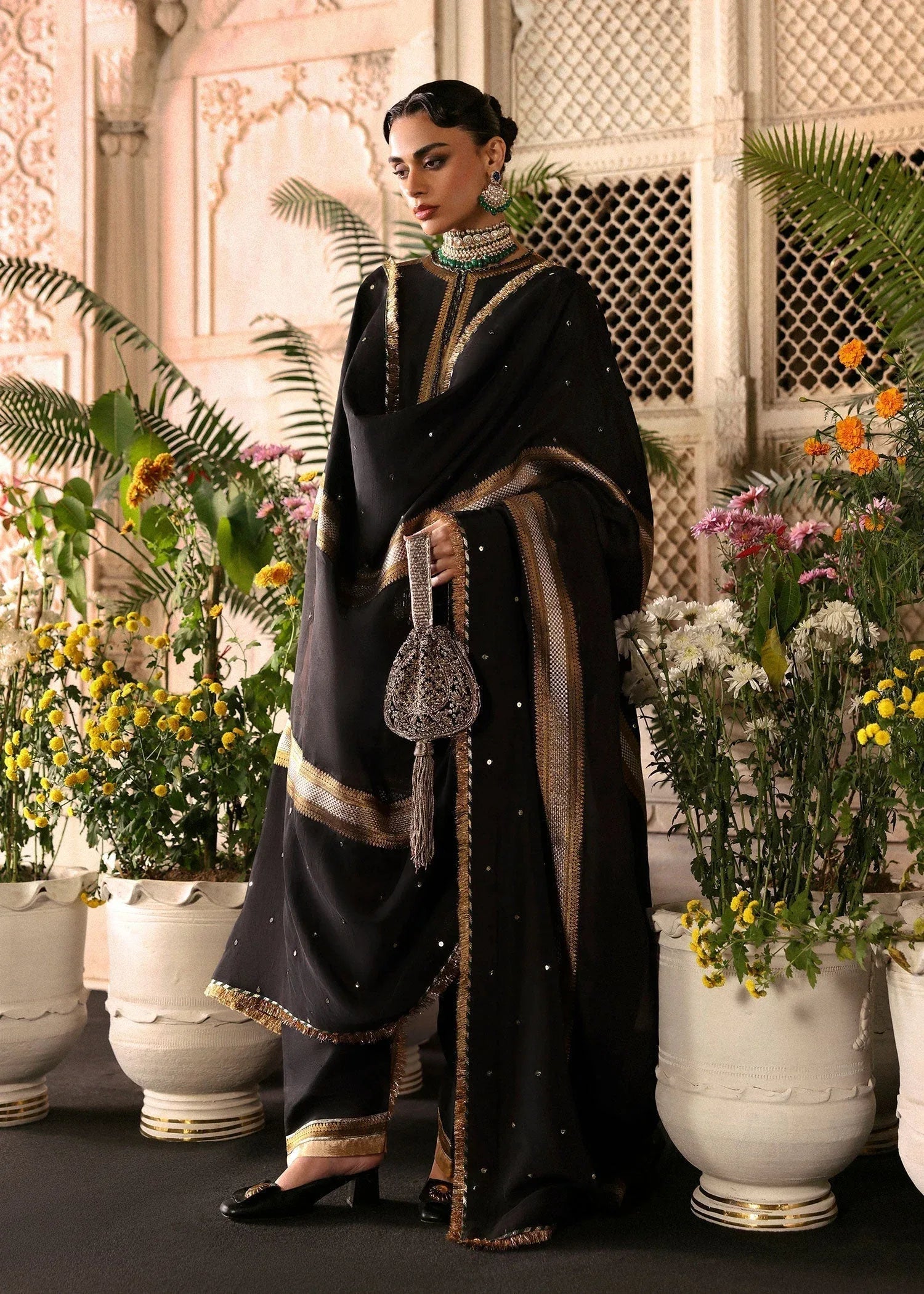 Hussain Rehar | Luxury Pret AW 25 | Noctira - Aqsa Fabrics