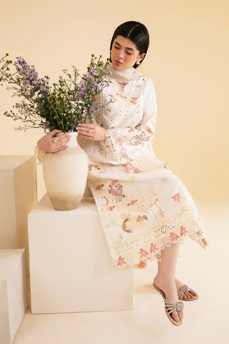 Qalamkar | Qlinekari Luxury Lawn | SQ-01 SARV - Aqsa Fabrics