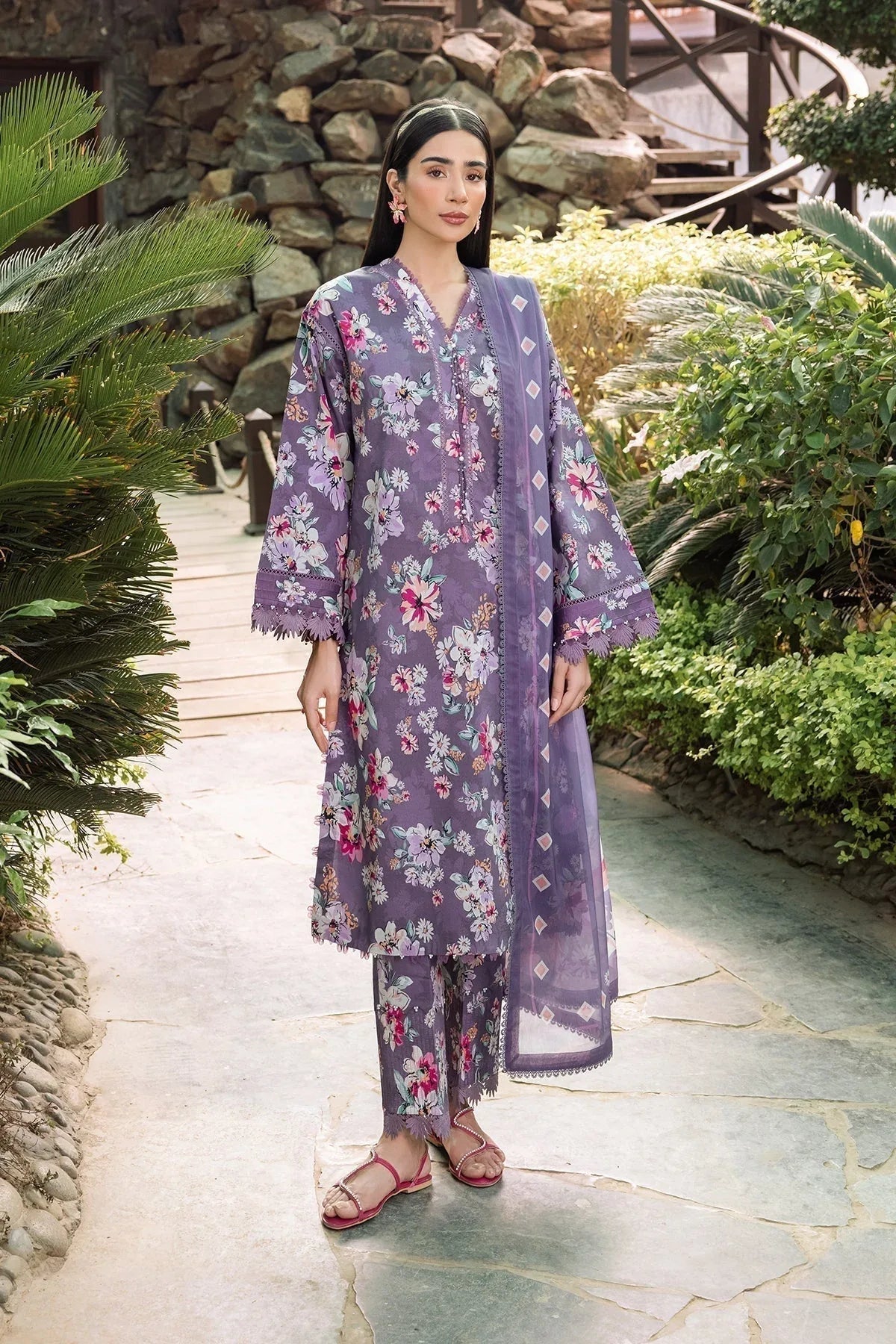 Alizeh | Sheen Lawn Prints 24 | INDIGO - Aqsa Fabrics