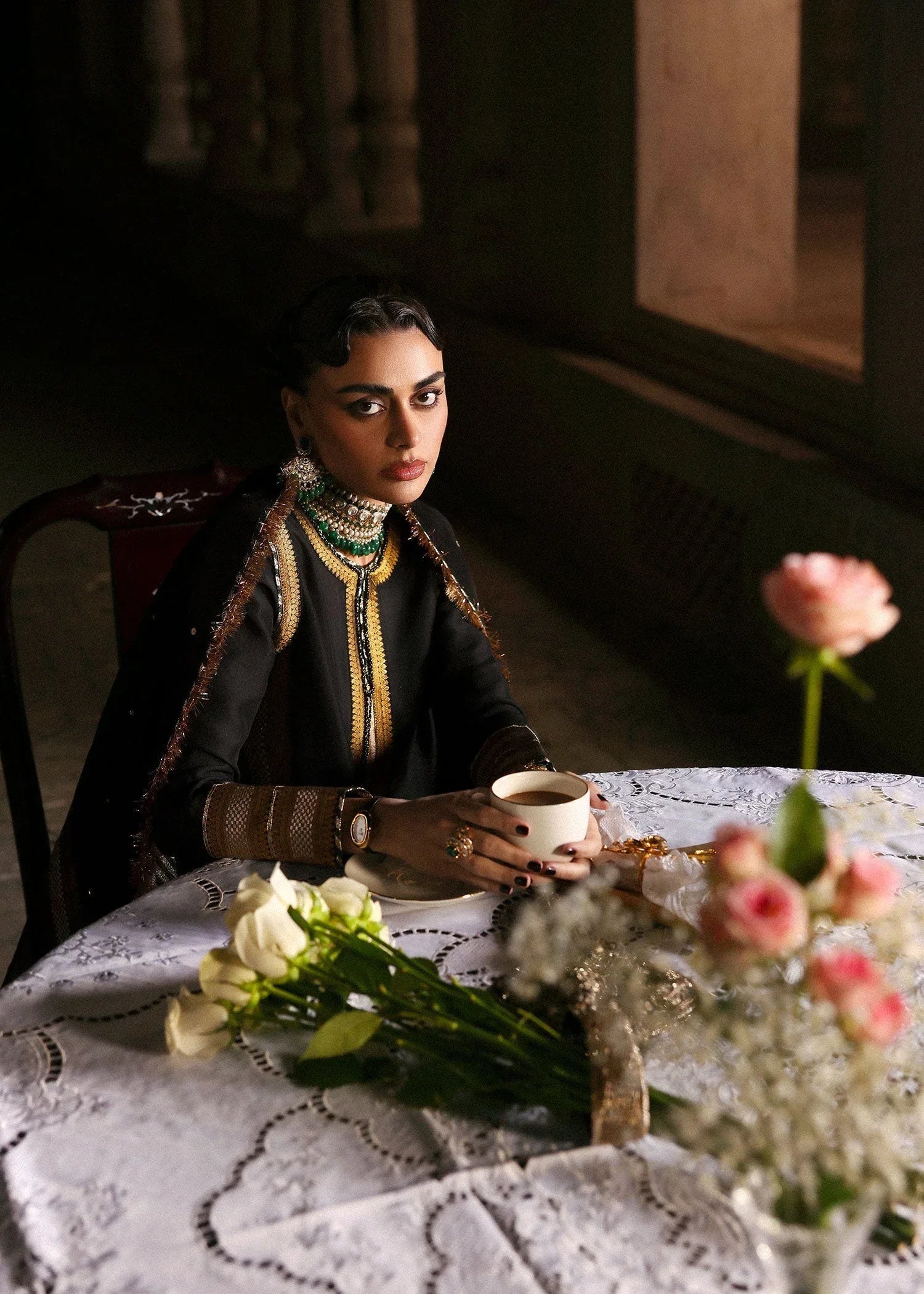 Hussain Rehar | Luxury Pret AW 25 | Noctira - Aqsa Fabrics