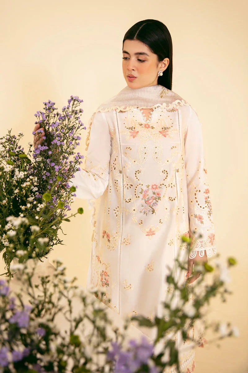Qalamkar | Qlinekari Luxury Lawn | SQ-01 SARV - Aqsa Fabrics