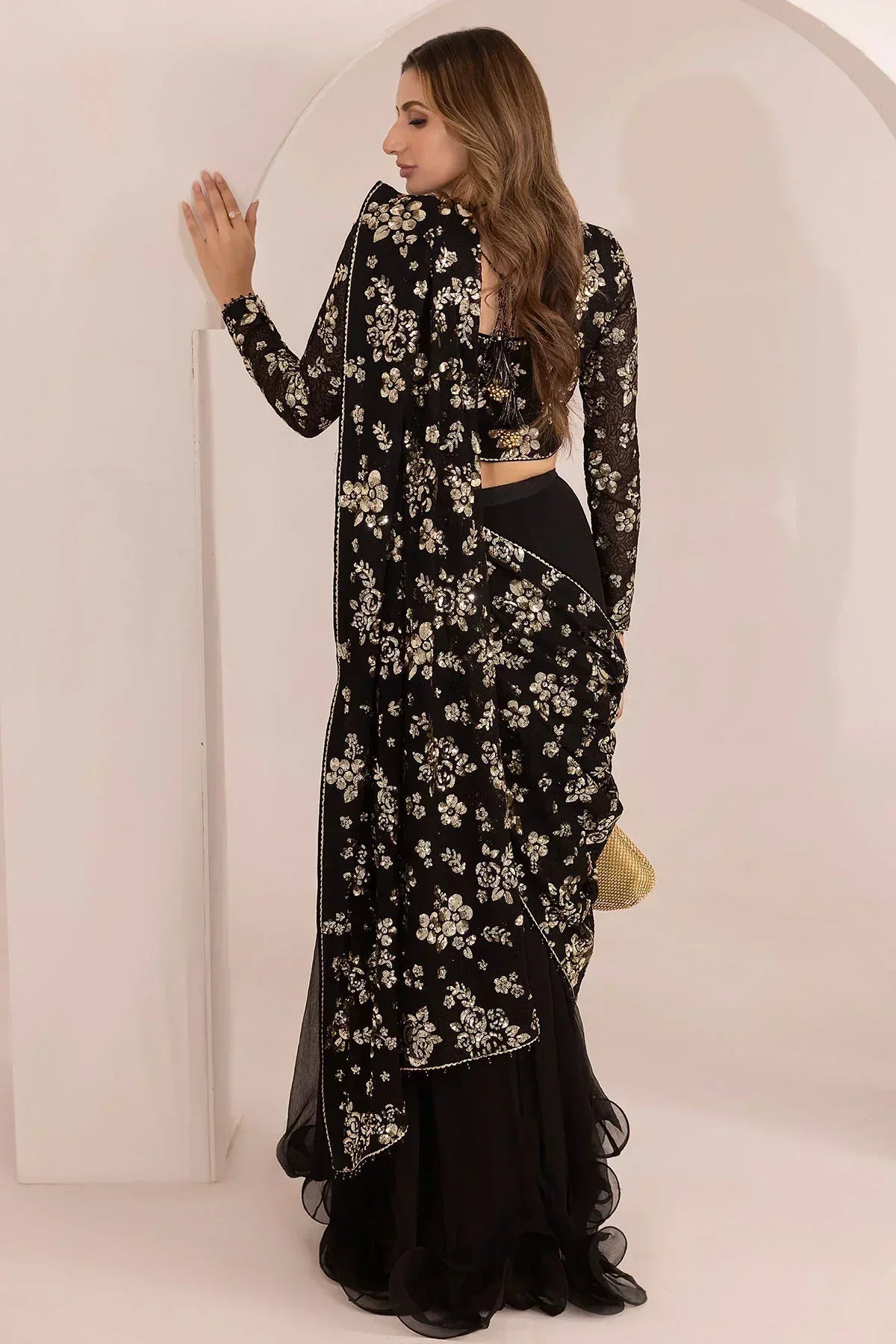 Jazmin | Formals Collection | EMBROIDERED CHIFFON UC-3021 - Aqsa Fabrics