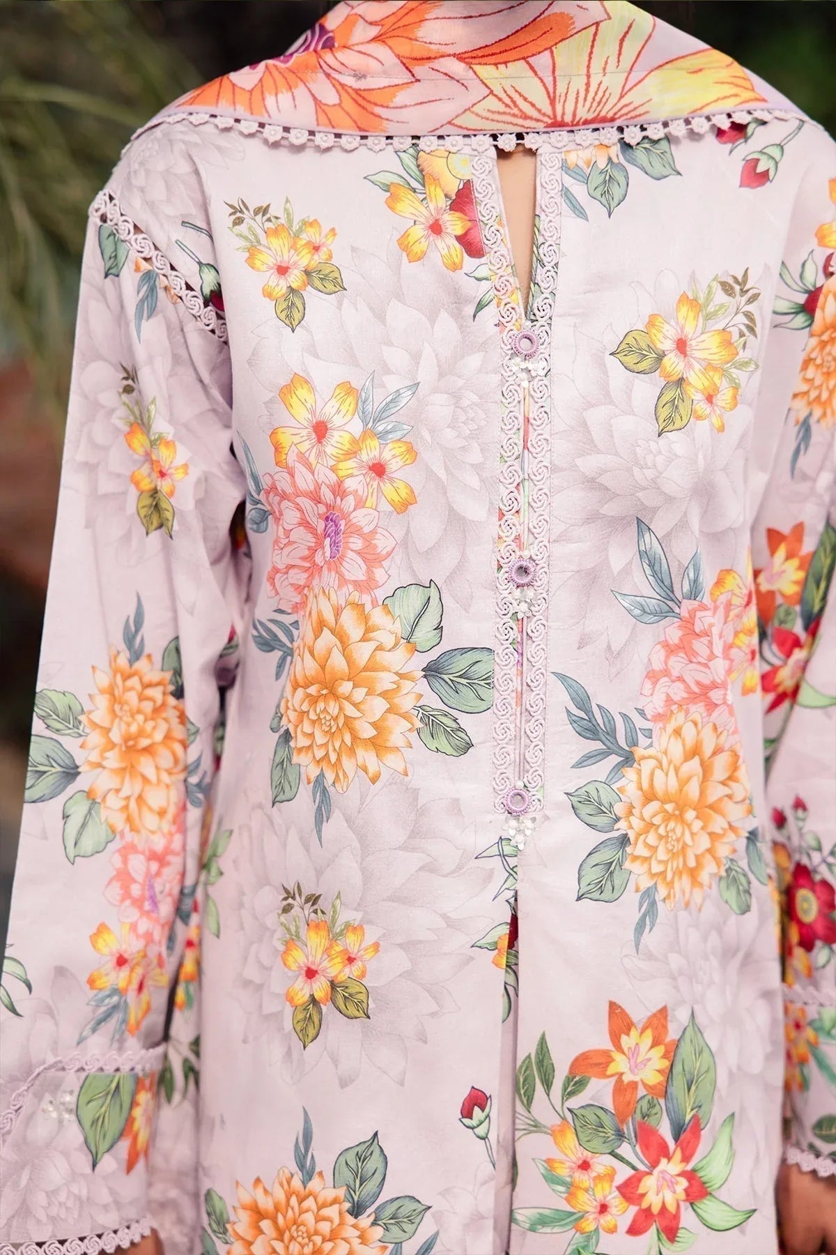 Alizeh | Sheen Lawn Prints 24 | FIONA - Aqsa Fabrics