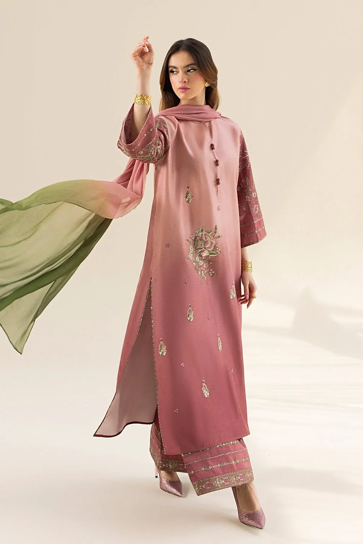 Erum Khan | Lillia Summer Edit | Vintage Rose - Aqsa Fabrics