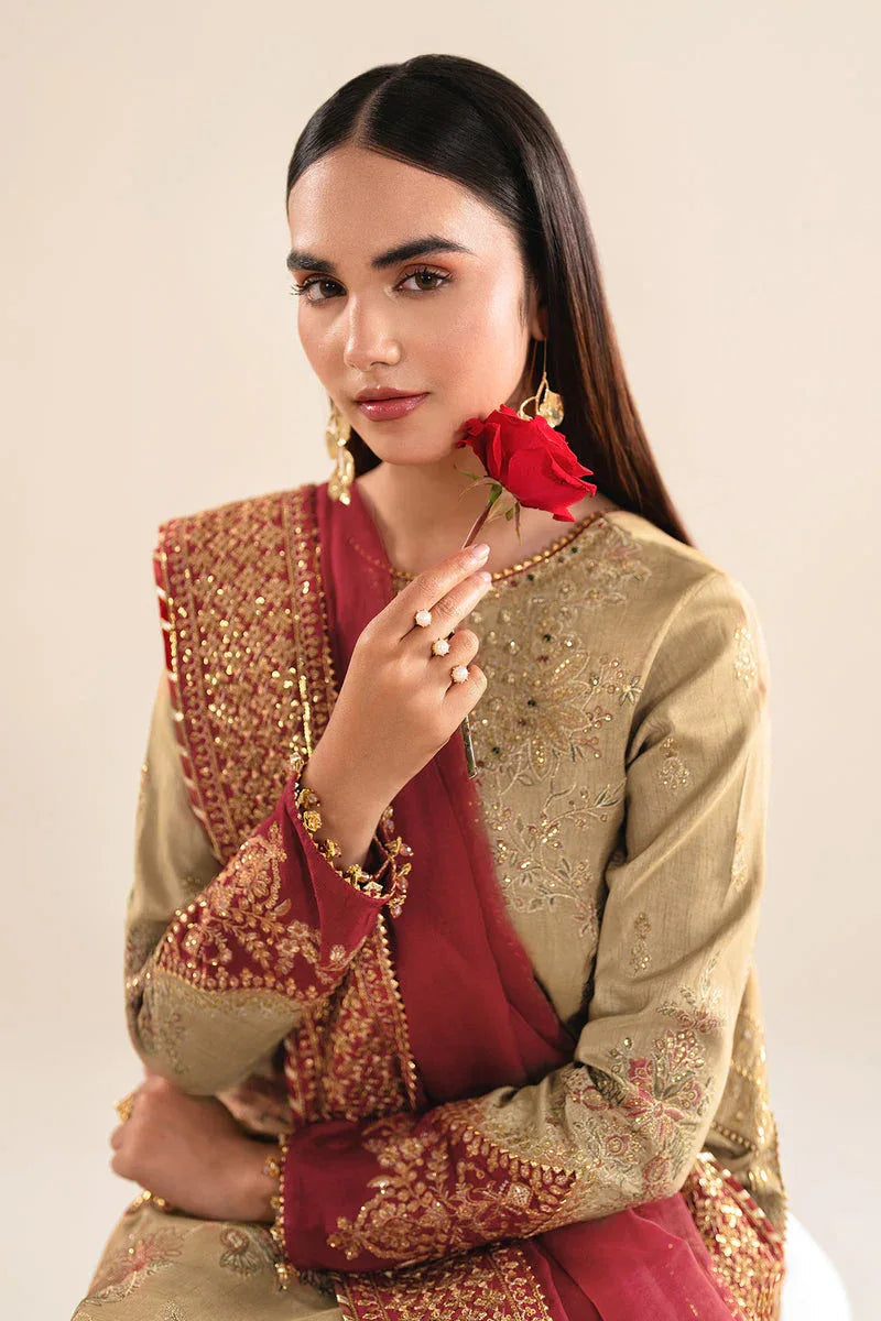 Baroque | Formal Collection | SILK UF-619 - Aqsa Fabrics