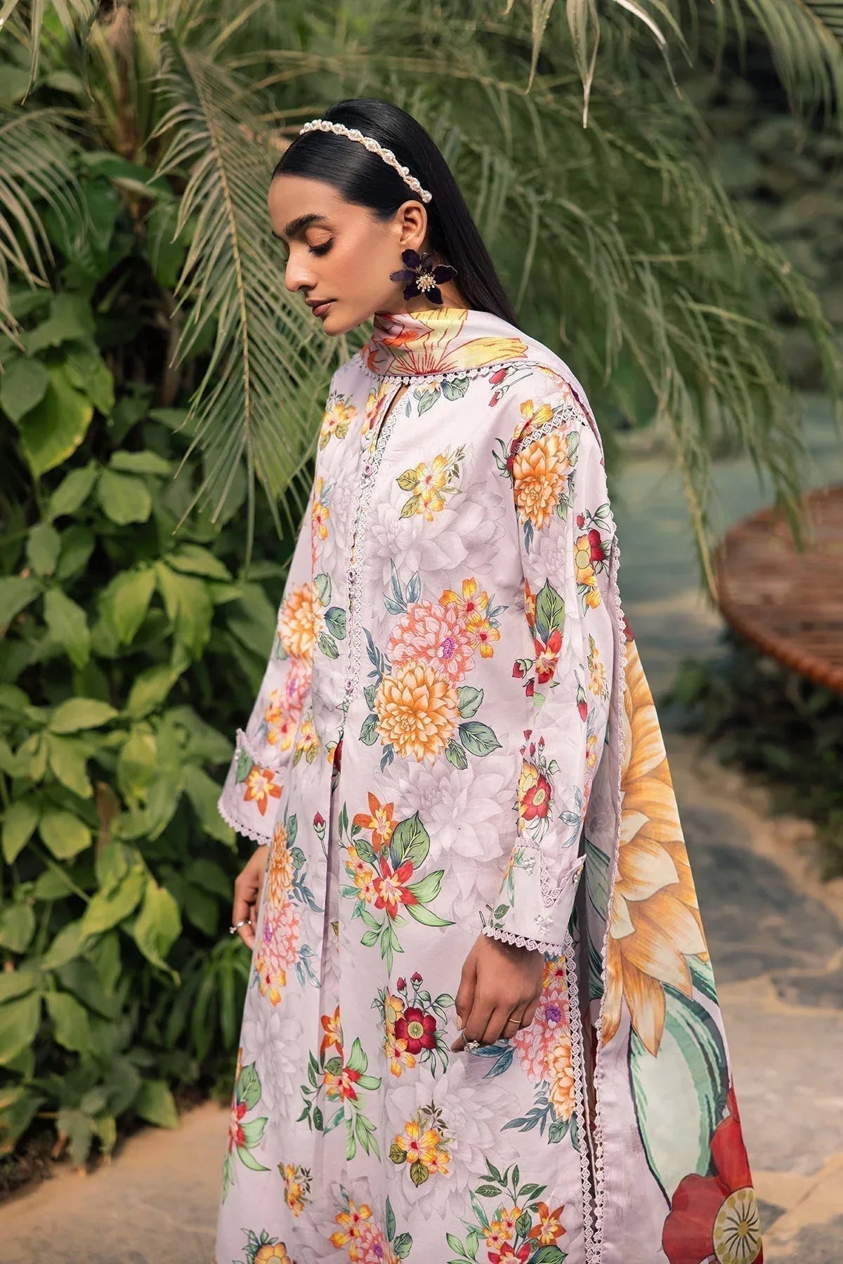 Alizeh | Sheen Lawn Prints 24 | FIONA - Aqsa Fabrics