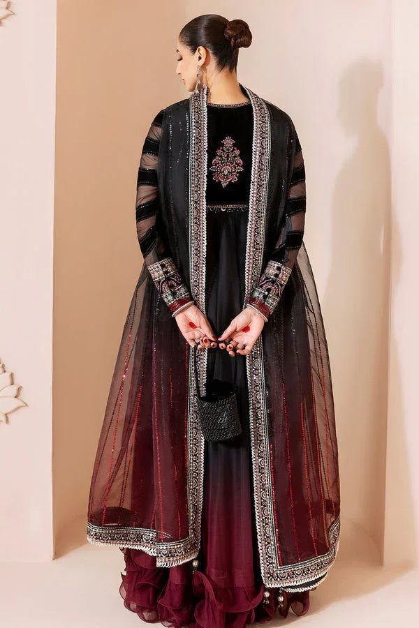 Jazmin | Chandni Velvet Formals 25 | Embroidered Velvet Formal CVF D-10 - Aqsa Fabrics