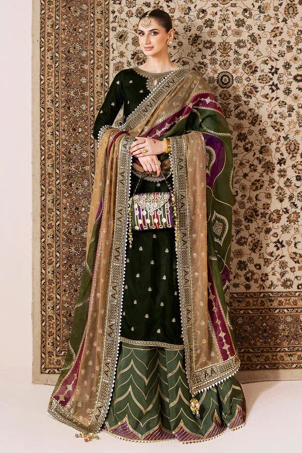 Jazmin | Chandni Velvet Formals 25 | Embroidered Velvet Formal CVF D-09 - Aqsa Fabrics