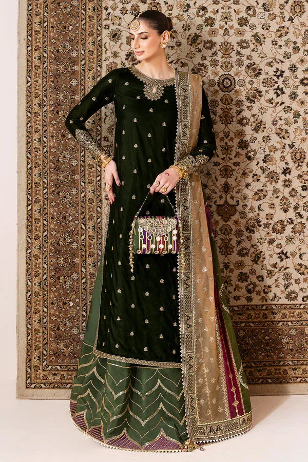 Jazmin | Chandni Velvet Formals 25 | Embroidered Velvet Formal CVF D-09 - Aqsa Fabrics