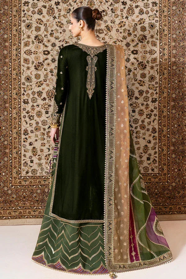 Jazmin | Chandni Velvet Formals 25 | Embroidered Velvet Formal CVF D-09 - Aqsa Fabrics