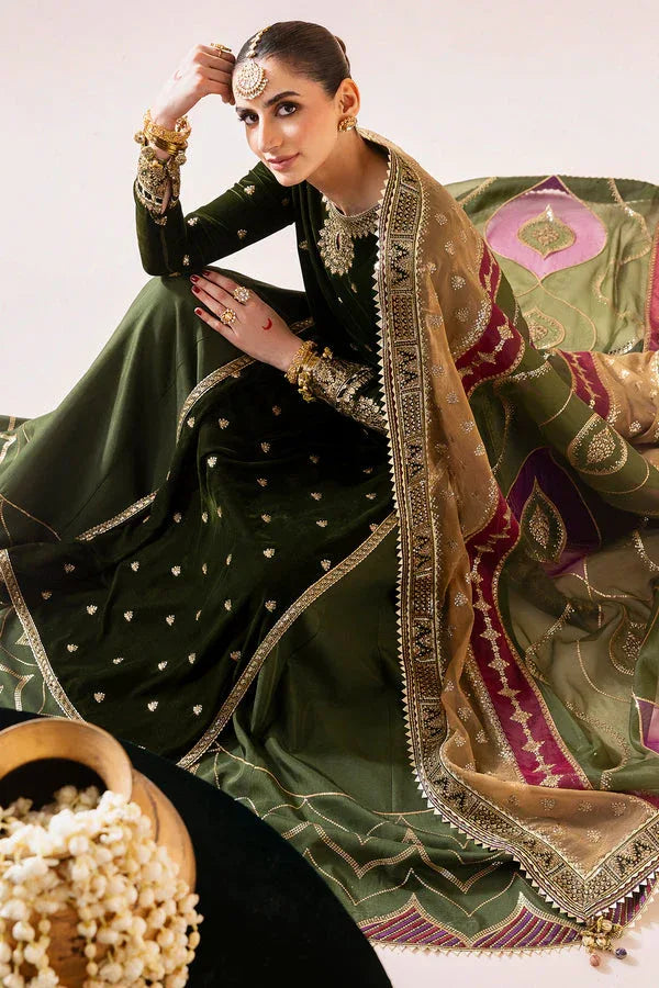 Jazmin | Chandni Velvet Formals 25 | Embroidered Velvet Formal CVF D-09 - Aqsa Fabrics