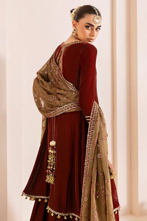 Jazmin | Chandni Velvet Formals 25 | Embroidered Velvet Formal CVF D-07 - Aqsa Fabrics