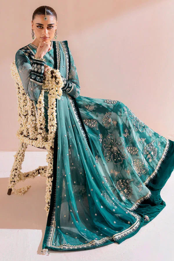 Jazmin | Chandni Velvet Formals 25 | Embroidered Velvet Formal CVF D-06 - Aqsa Fabrics