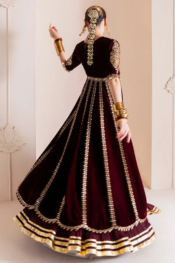 Jazmin | Chandni Velvet Formals 25 | Embroidered Velvet Formal CVF D-12 - Aqsa Fabrics