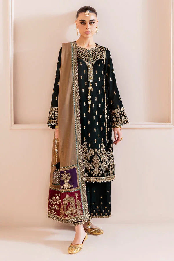 Jazmin | Chandni Velvet Formals 25 | Embroidered Velvet Formal CVF D-01 - Aqsa Fabrics