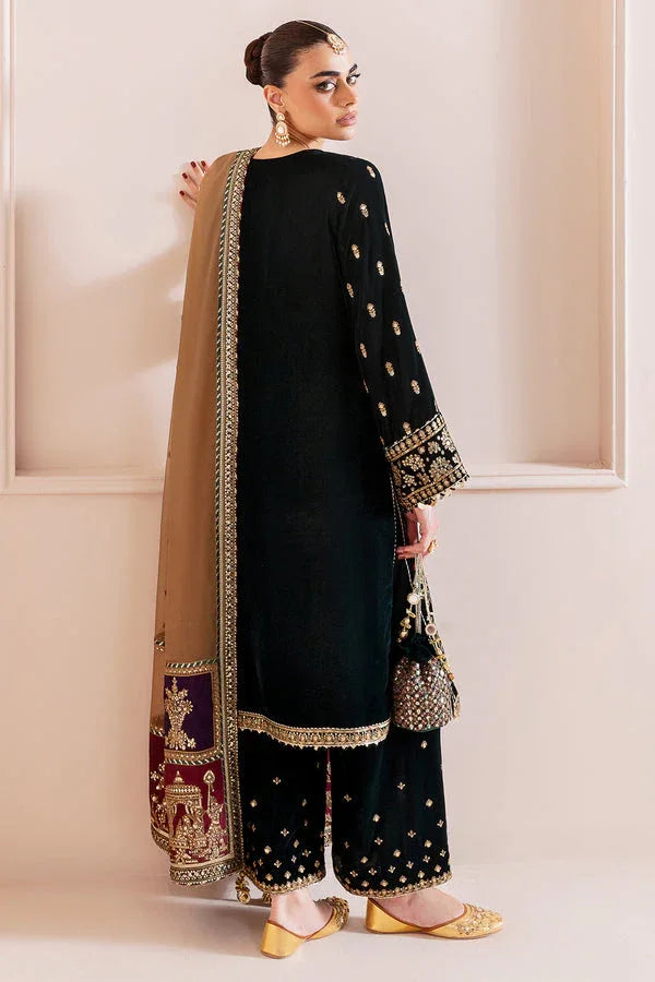 Jazmin | Chandni Velvet Formals 25 | Embroidered Velvet Formal CVF D-01 - Aqsa Fabrics