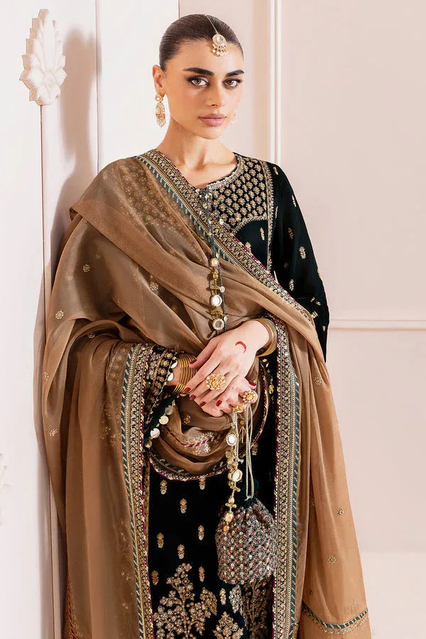 Jazmin | Chandni Velvet Formals 25 | Embroidered Velvet Formal CVF D-01 - Aqsa Fabrics