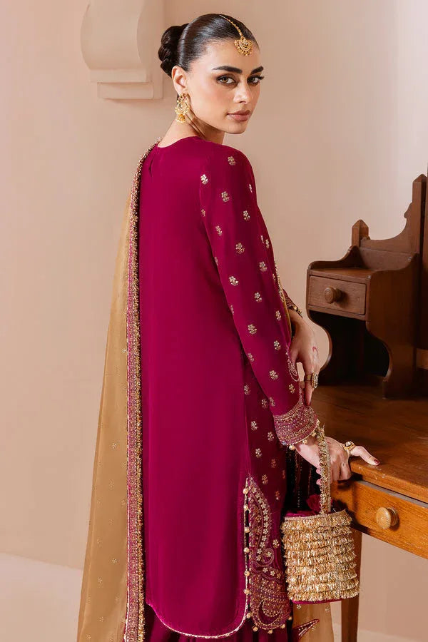 Jazmin | Chandni Velvet Formals 25 | Embroidered Velvet Formal CVF D-11 - Aqsa Fabrics