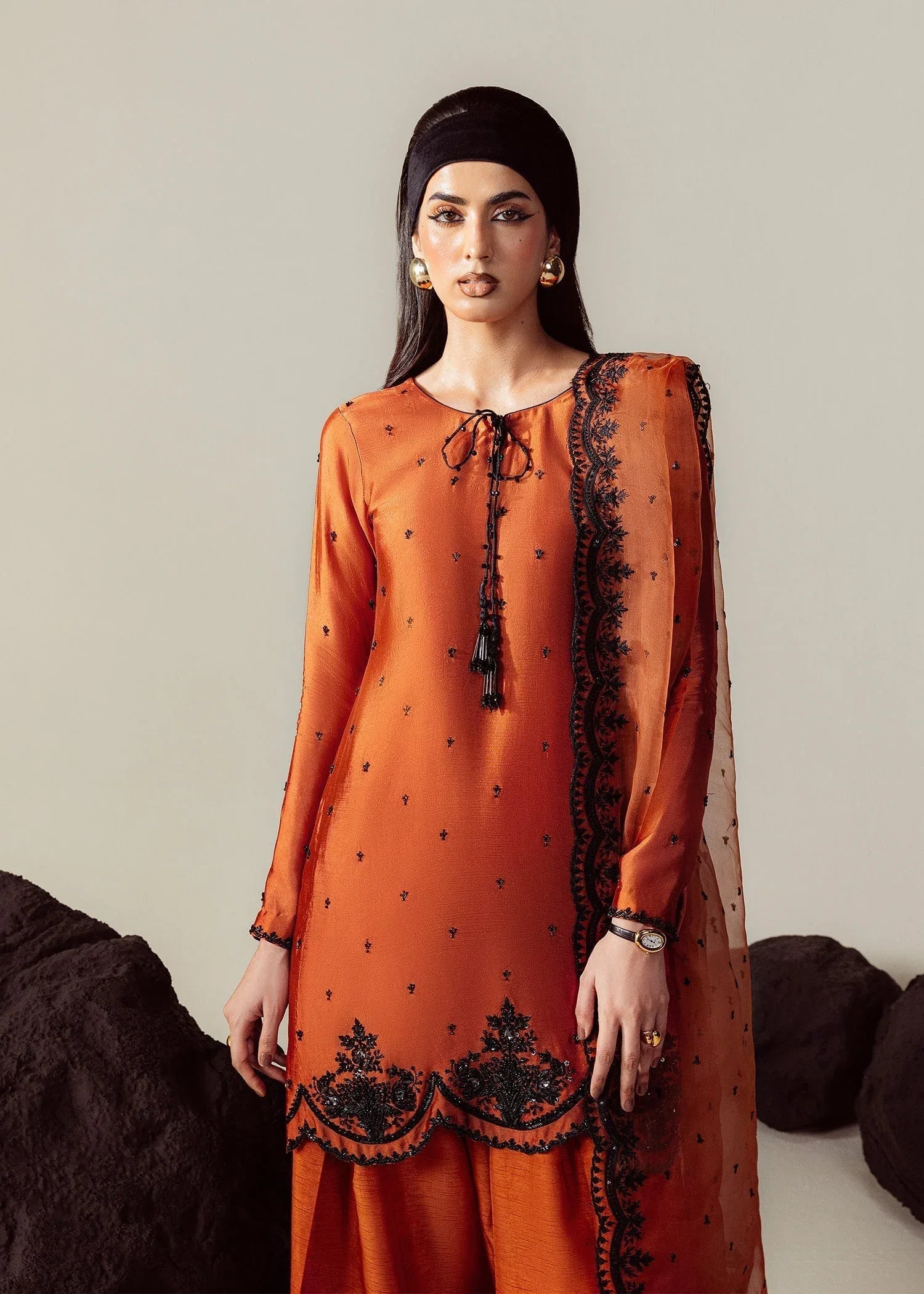 Mahum Asad | The Sirens | Amber - Aqsa Fabrics