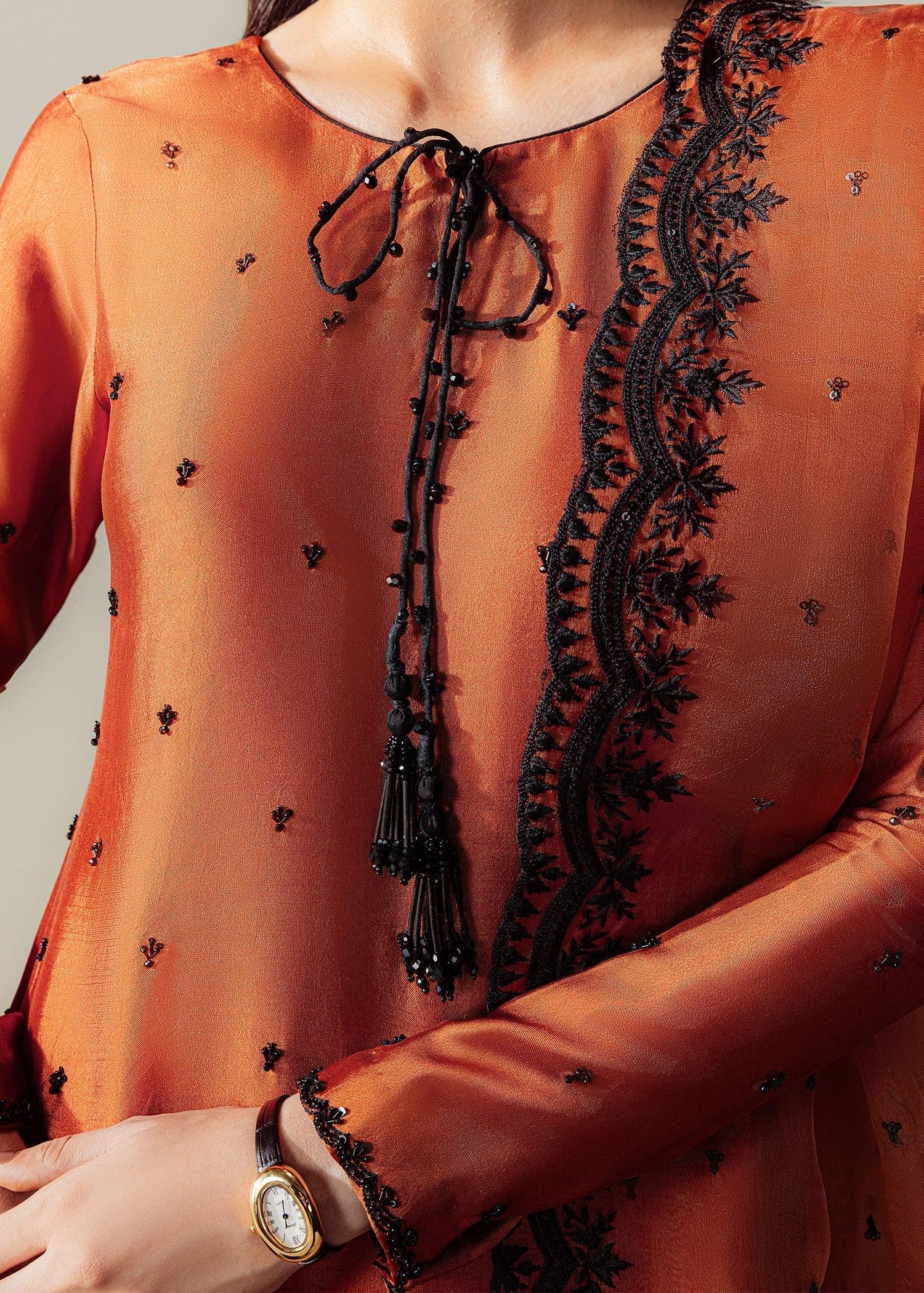 Mahum Asad | The Sirens | Amber - Aqsa Fabrics