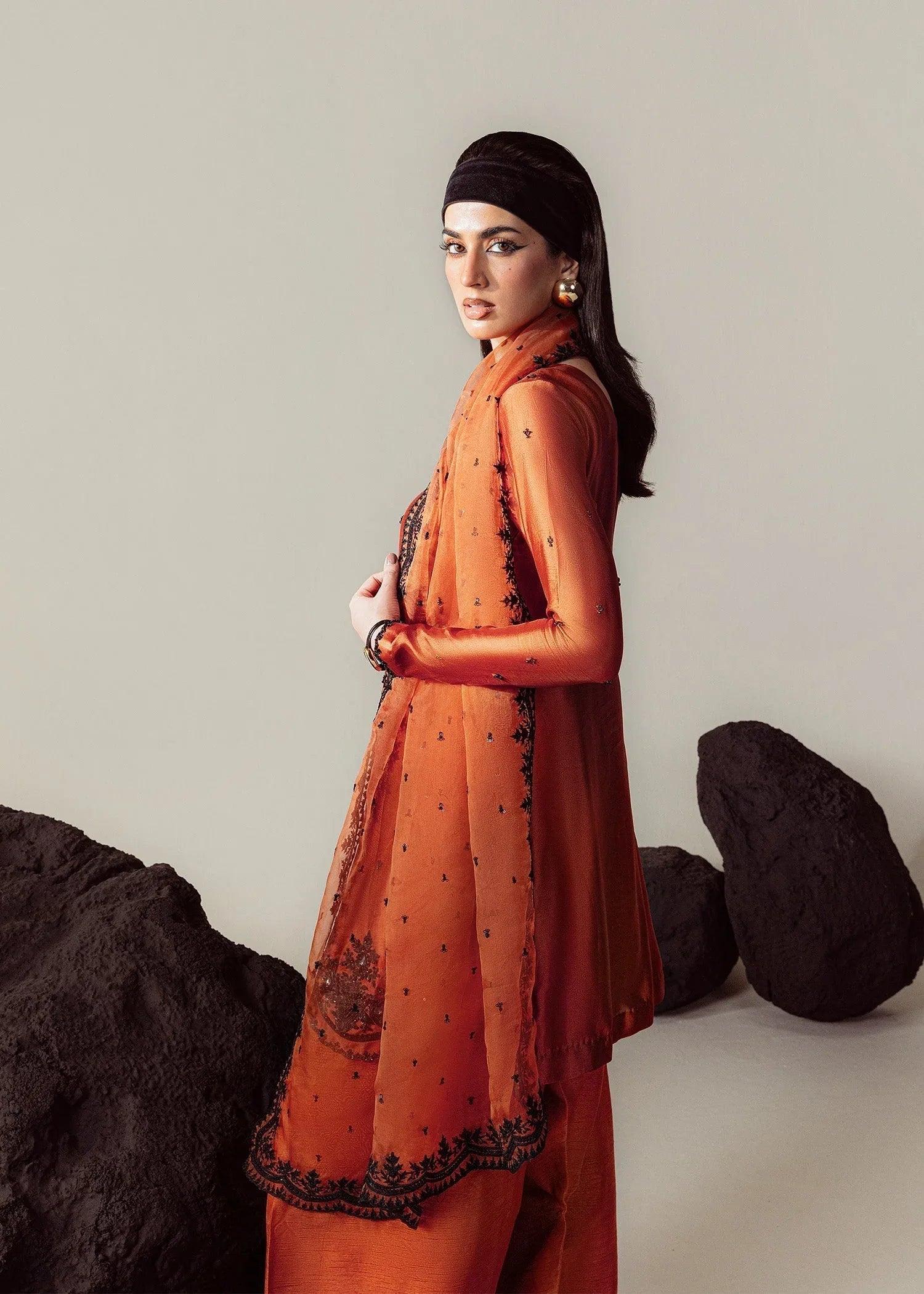 Mahum Asad | The Sirens | Amber - Aqsa Fabrics