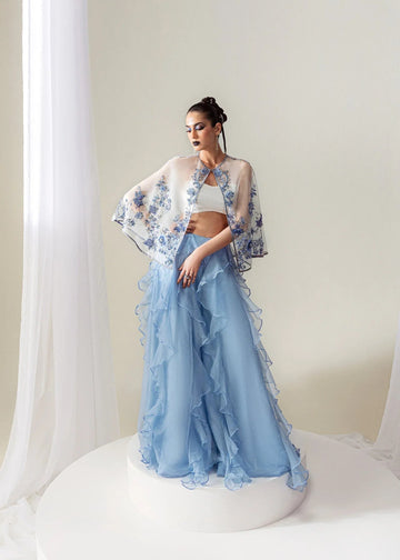 Mahum Asad | The Sirens | Sky Whispers - Aqsa Fabrics