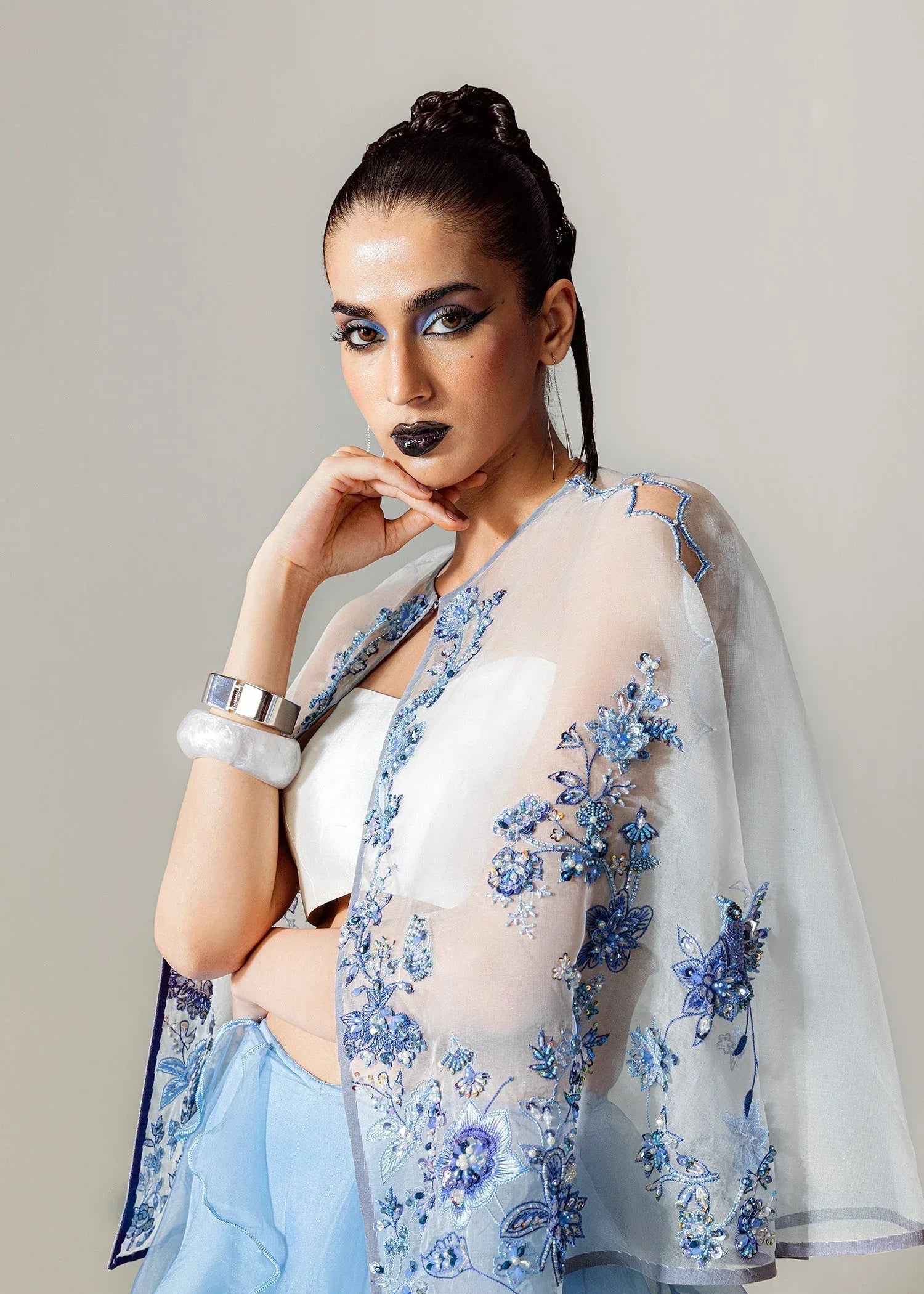 Mahum Asad | The Sirens | Sky Whispers - Aqsa Fabrics