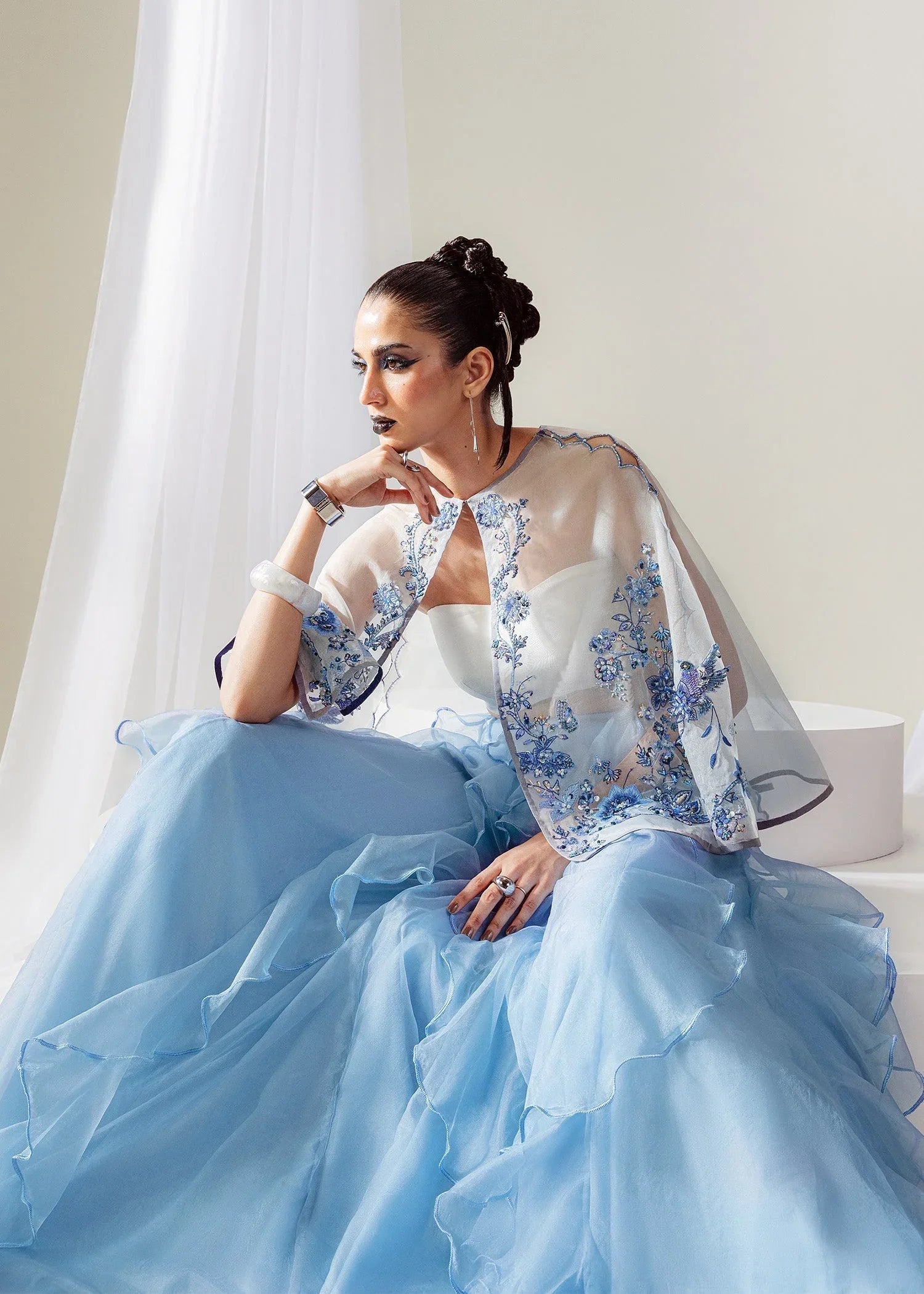 Mahum Asad | The Sirens | Sky Whispers - Aqsa Fabrics