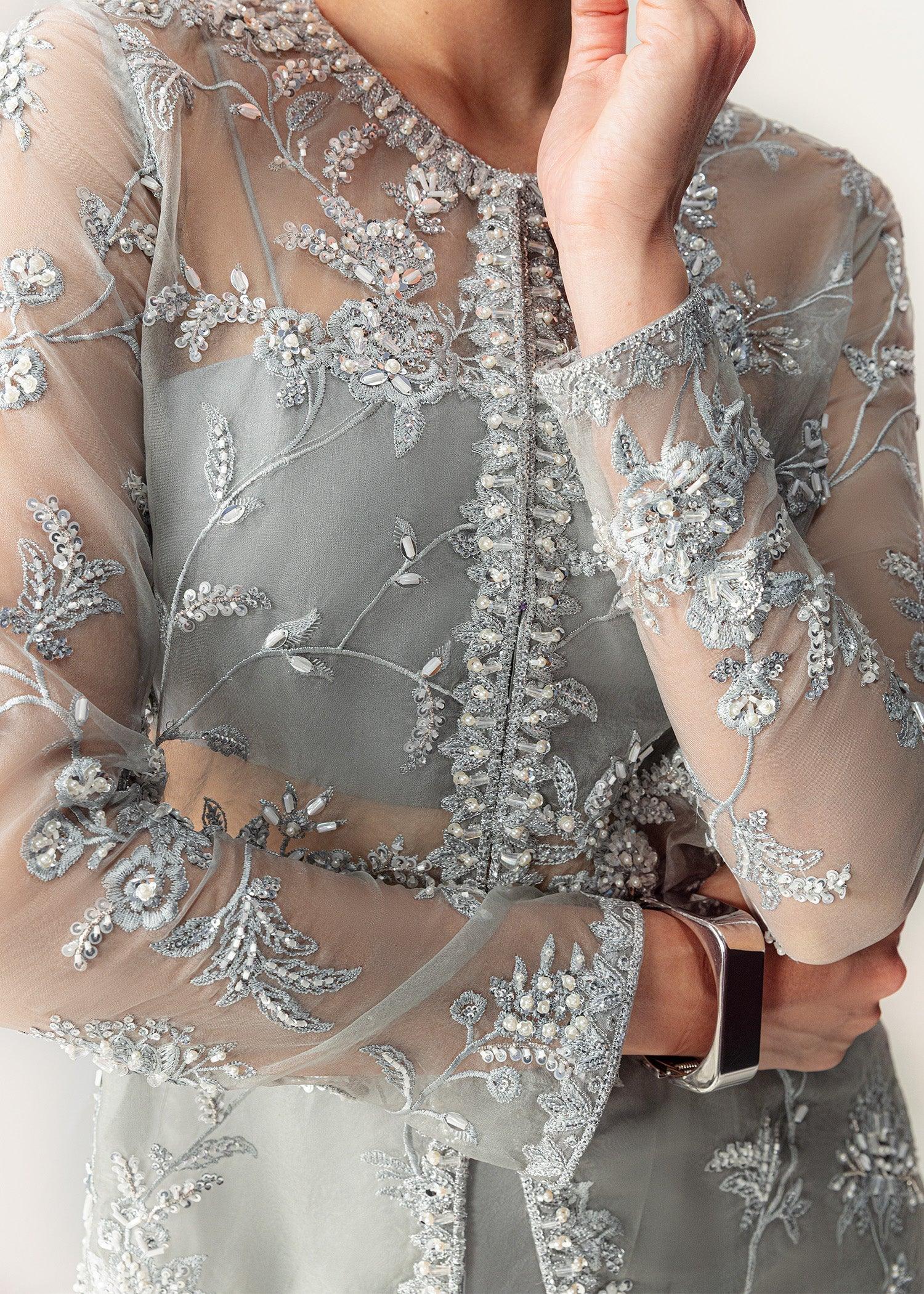 Mahum Asad | The Sirens | Moonlit - Aqsa Fabrics