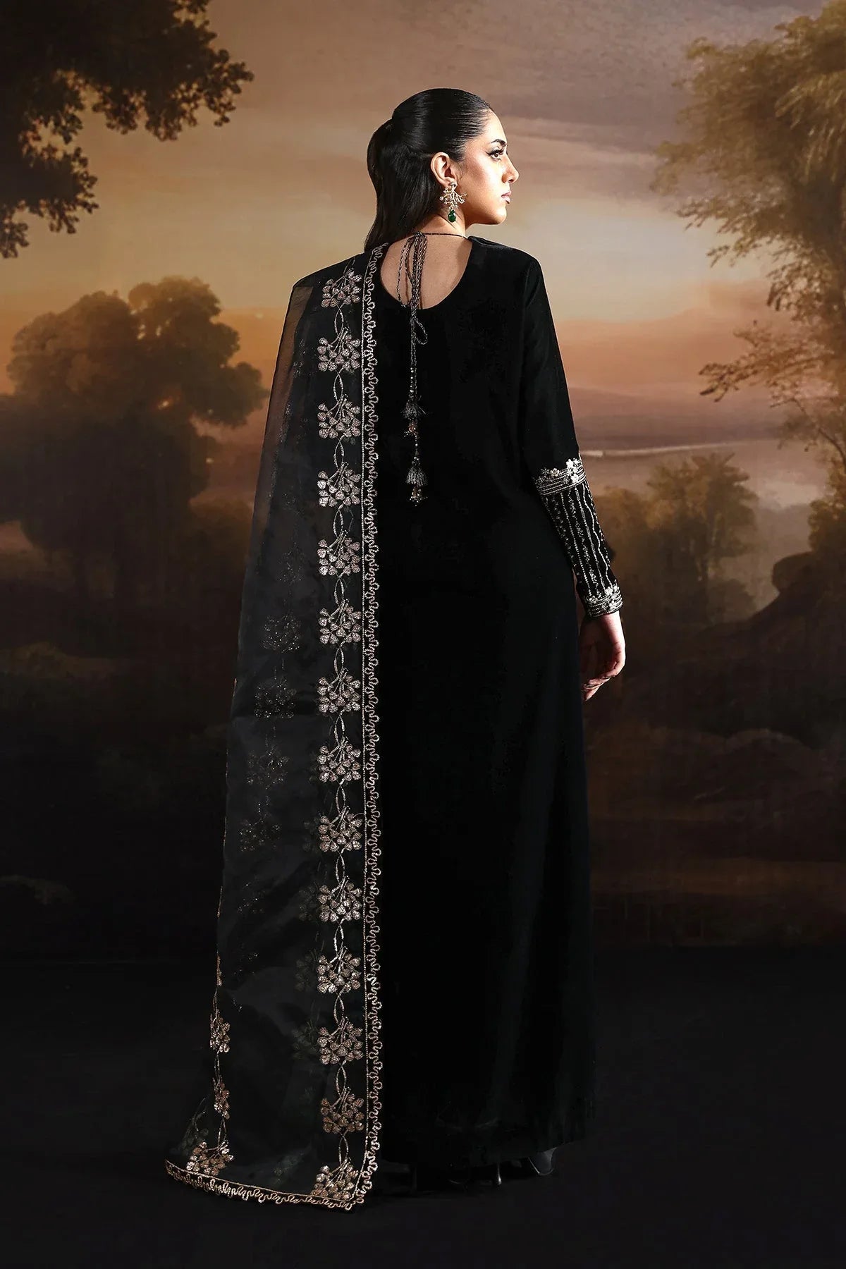 Alizeh | Lamour 25 | AF-VLT-2212-Celeste - Aqsa Fabrics