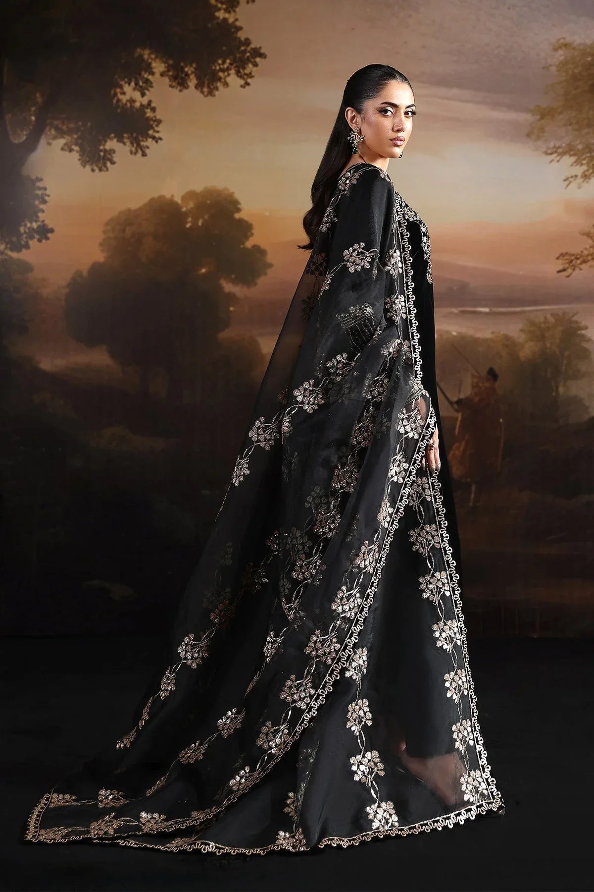 Alizeh | Lamour 25 | AF-VLT-2212-Celeste - Aqsa Fabrics