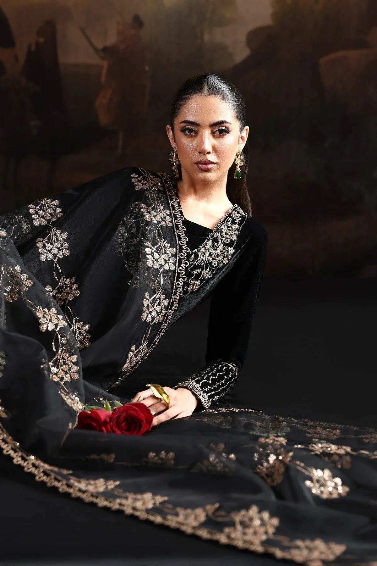 Alizeh | Lamour 25 | AF-VLT-2212-Celeste - Aqsa Fabrics