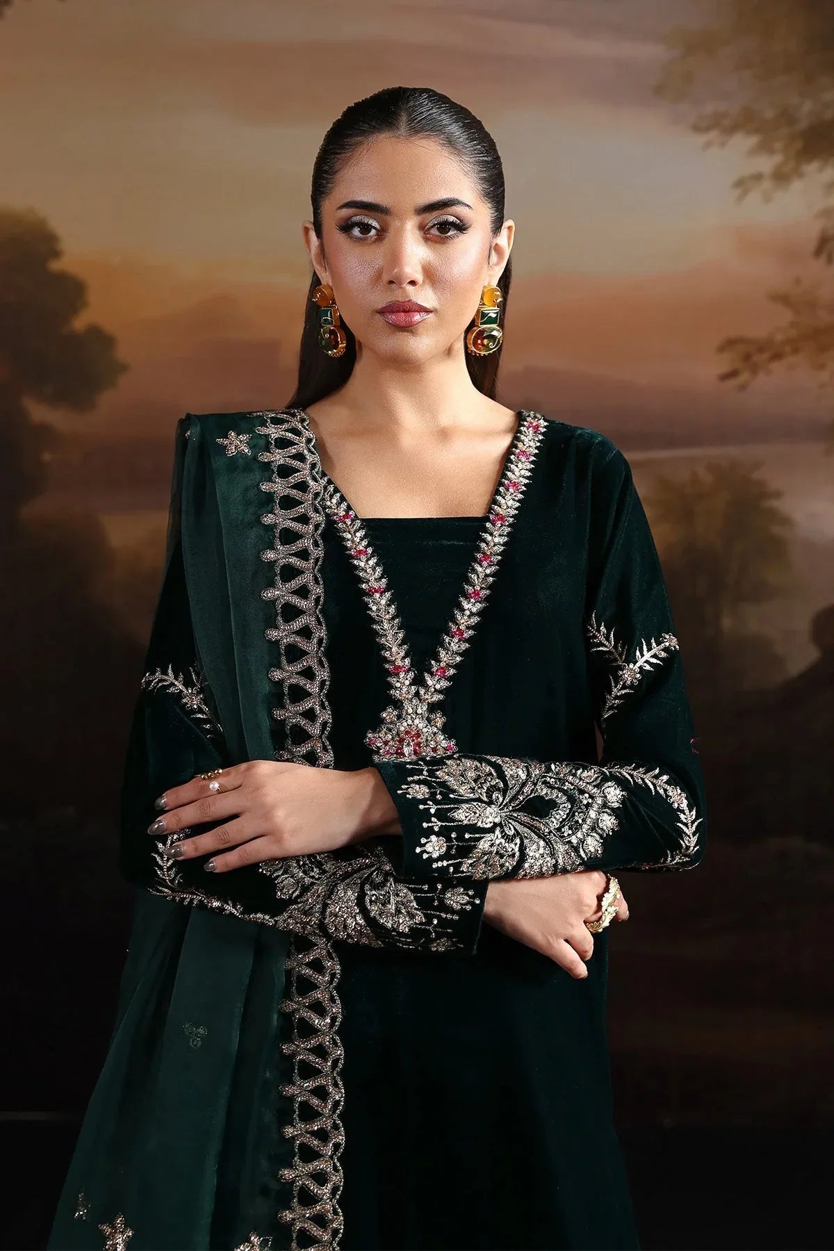 Alizeh | Lamour 25 | AF-VLT-2210-Vinni - Aqsa Fabrics
