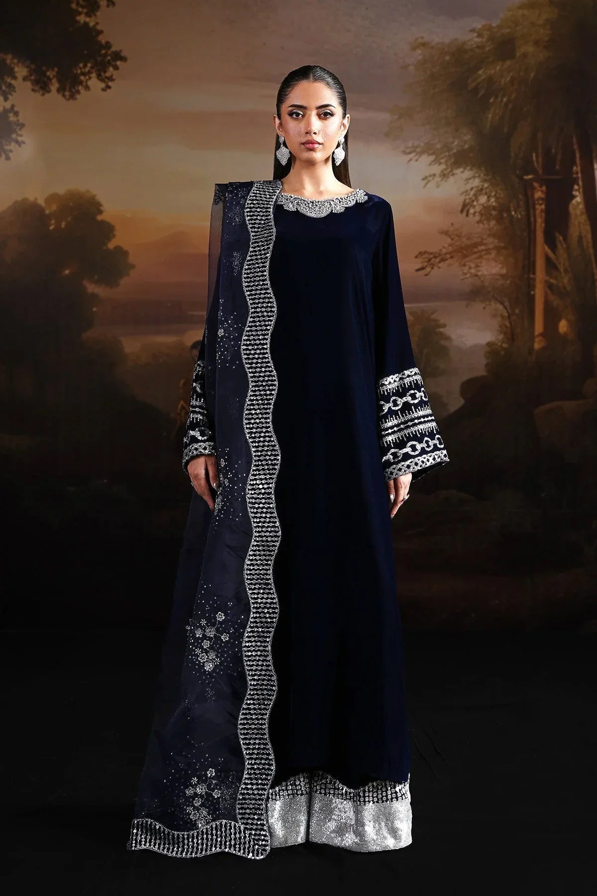 Alizeh | Lamour 25 | AF-VLT-2208-Velvetine - Aqsa Fabrics