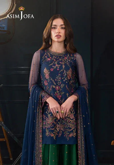 Asim Jofa | Lumiere Formals | AJLFC-07 EMBROIDERED NET - Aqsa Fabrics