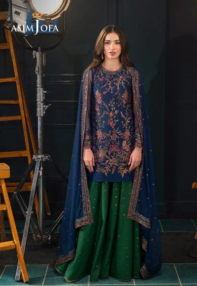 Asim Jofa | Lumiere Formals | AJLFC-07 EMBROIDERED NET - Aqsa Fabrics