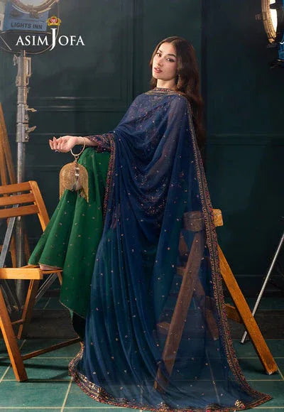 Asim Jofa | Lumiere Formals | AJLFC-07 EMBROIDERED NET - Aqsa Fabrics