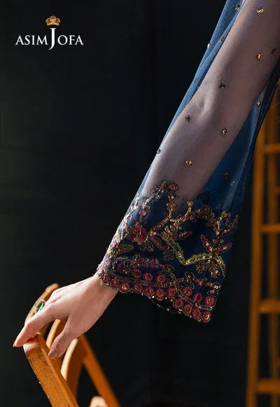 Asim Jofa | Lumiere Formals | AJLFC-07 EMBROIDERED NET - Aqsa Fabrics