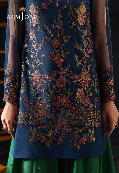 Asim Jofa | Lumiere Formals | AJLFC-07 EMBROIDERED NET - Aqsa Fabrics