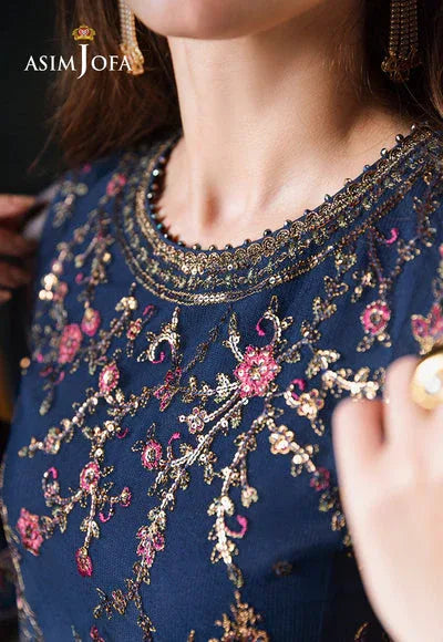 Asim Jofa | Lumiere Formals | AJLFC-07 EMBROIDERED NET - Aqsa Fabrics