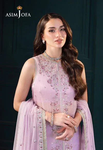 Asim Jofa | Lumiere Formals | AJLFC-09 EMBROIDERED SOFT NET ORGANZA - Aqsa Fabrics