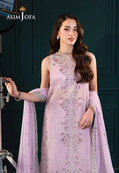 Asim Jofa | Lumiere Formals | AJLFC-09 EMBROIDERED SOFT NET ORGANZA - Aqsa Fabrics