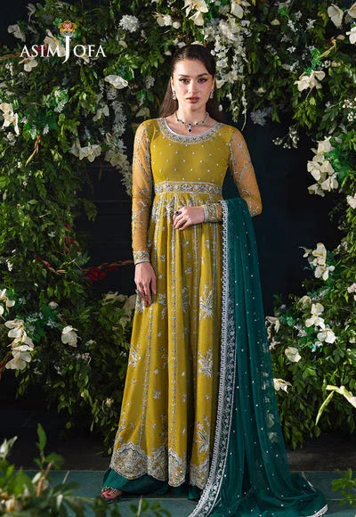 Asim Jofa | Lumiere Formals | AJLFC-10 EMBROIDERED NET - Aqsa Fabrics