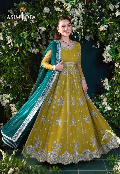 Asim Jofa | Lumiere Formals | AJLFC-10 EMBROIDERED NET - Aqsa Fabrics